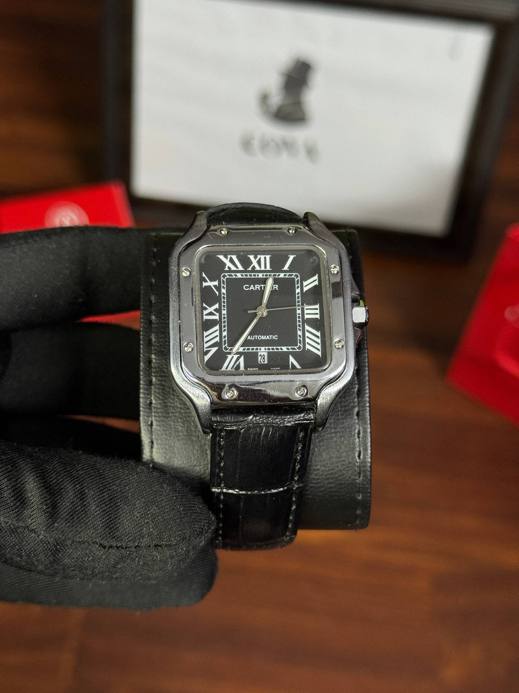 Cartier santos leather