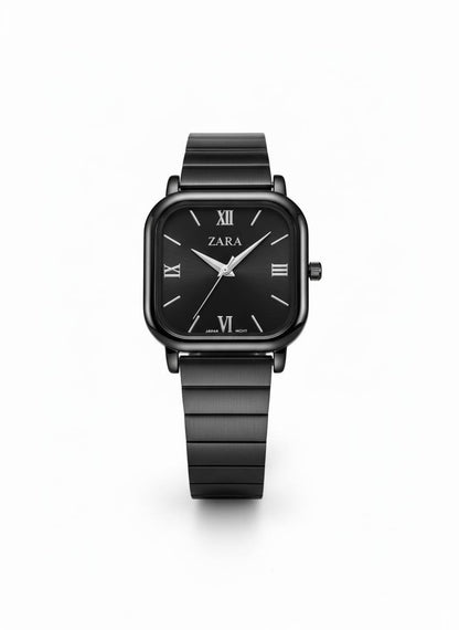 ZARA Original Men’s Watch – Black Dial, Black Stainless Steel Strap