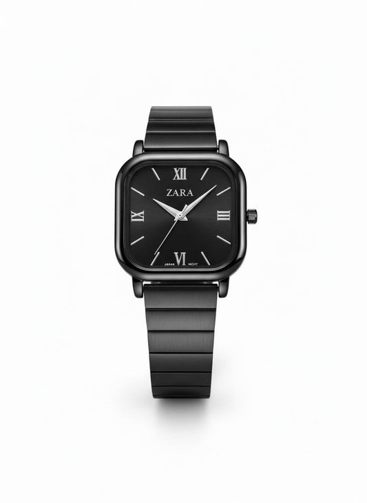 ZARA Original Men’s Watch – Black Dial, Black Stainless Steel Strap