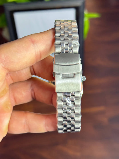 Casio MTP-V007D Silver Stainless Steel Rectangular Watch – Classic Elegant Design