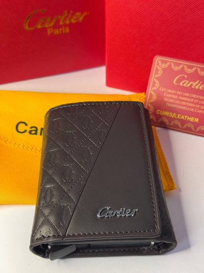 Cartier Leather Wallet for Men – Double C Bifold Card Holder