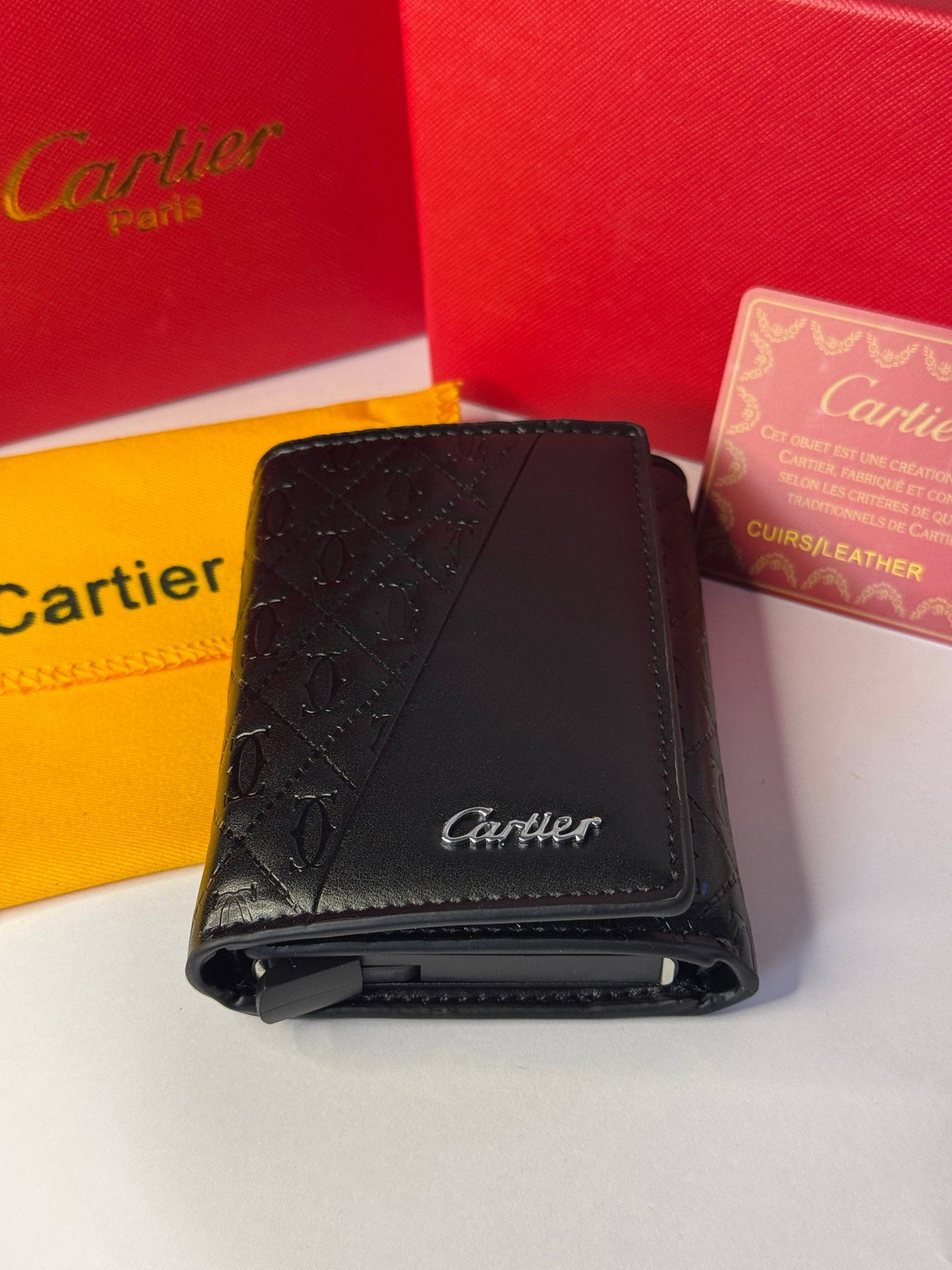 Cartier Leather Wallet for Men – Double C Bifold Card Holder