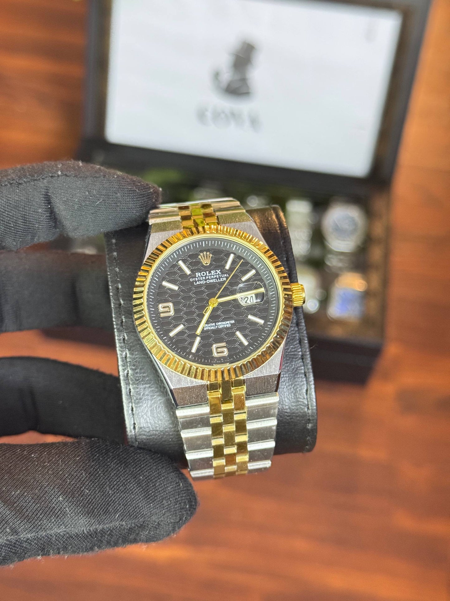 Rolex Two-Tone Black Dial – Jubilee Bracelet Edition