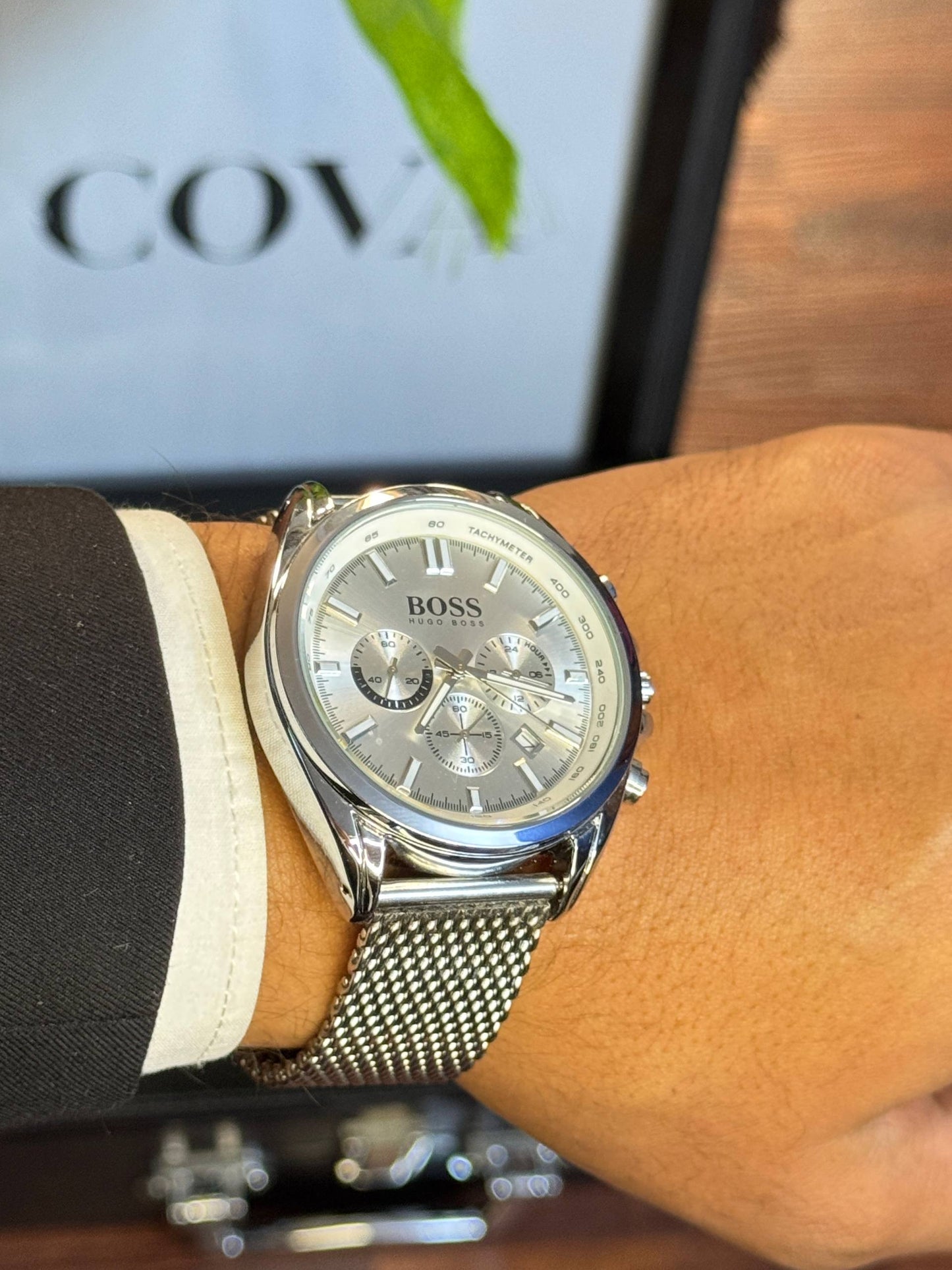 HUGO BOSS Chronograph Stainless Steel Silver Dial