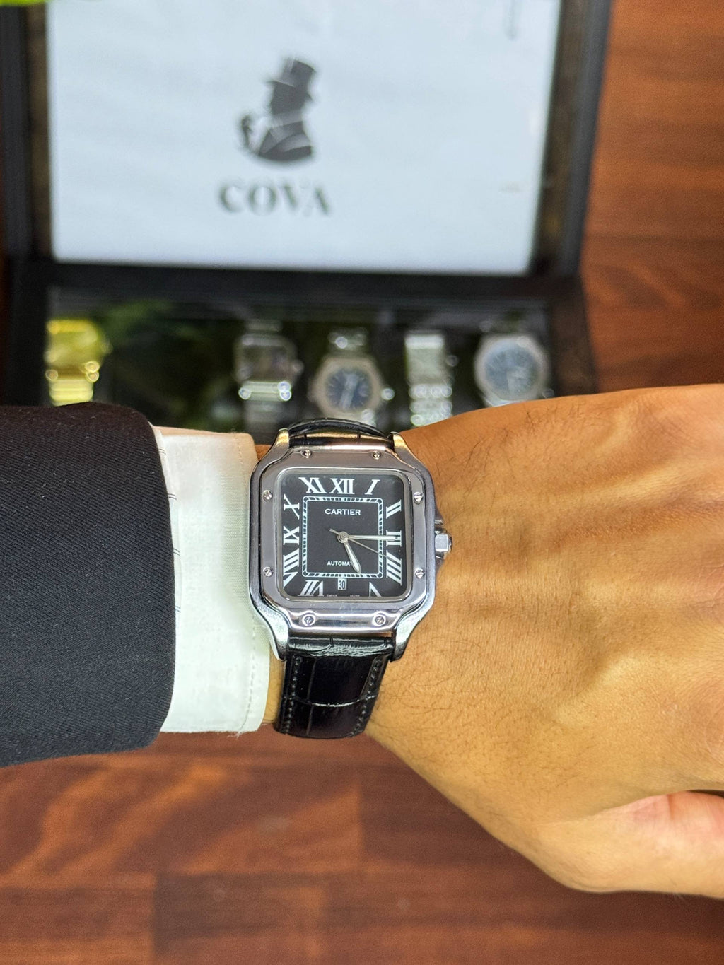 Cartier santos leather