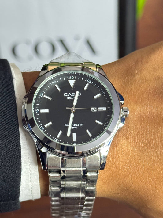 Casio MTP-VD01D-1E Black Dial Stainless Steel Watch – Classic Men’s Watch