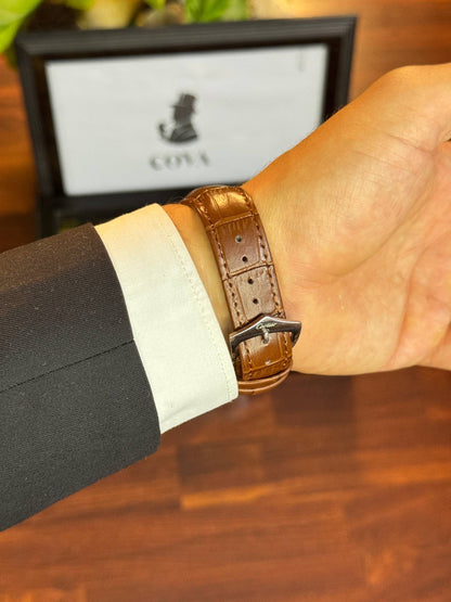 Cartier Tank – White Roman Dial, Leather Strap