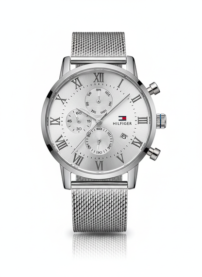 Tommy Hilfiger Watch For Men – Elegant Silver Dial Design