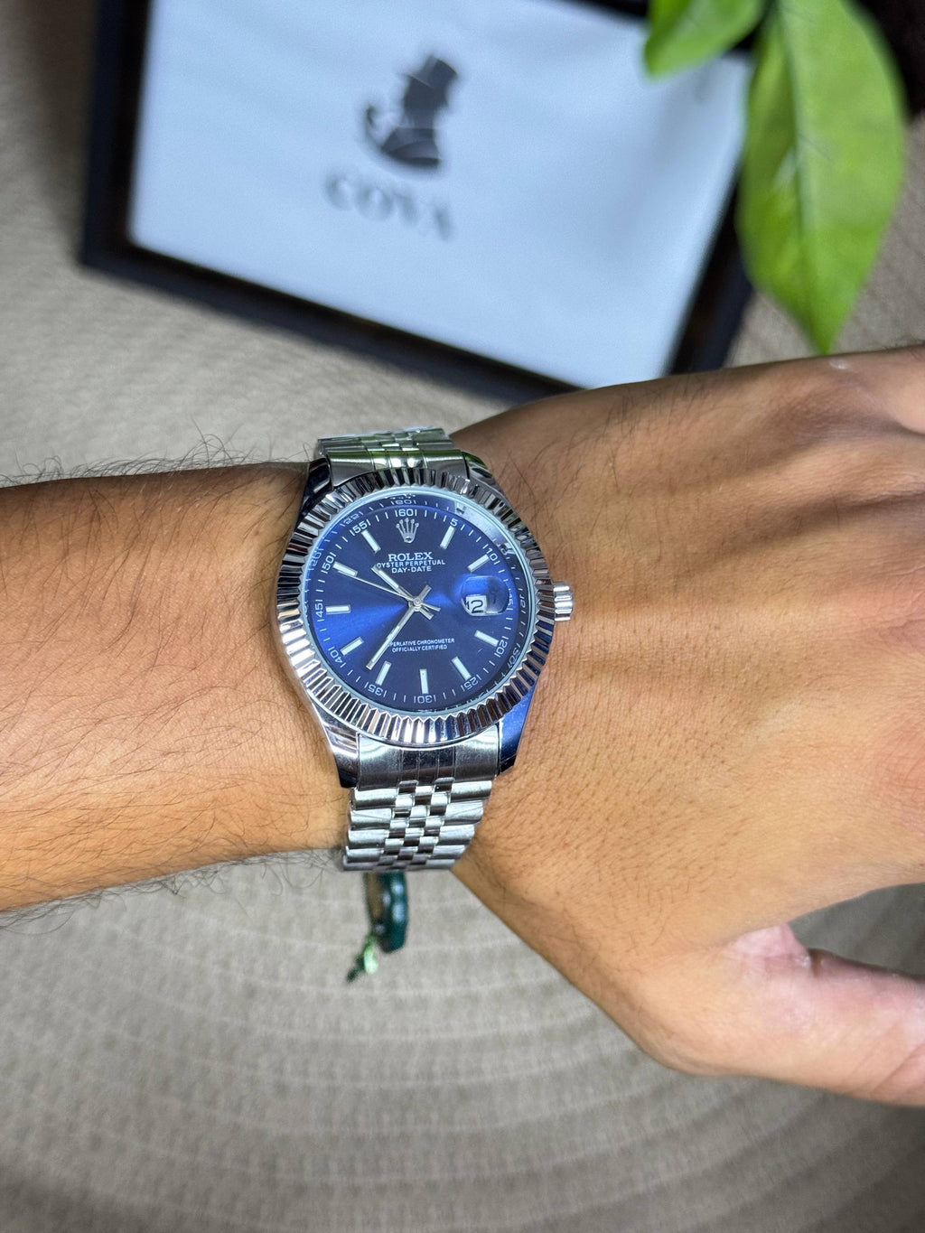 Rolex Date just Blue  Dial 41mm, Semiautomatic Movement