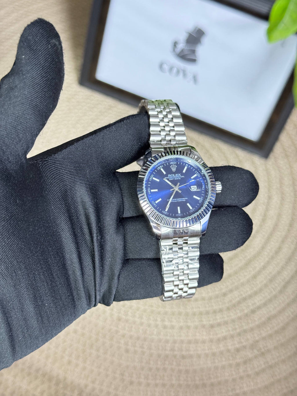 Rolex Date just Blue  Dial 41mm, Semiautomatic Movement
