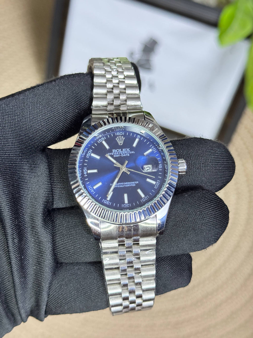 Rolex Date just Blue  Dial 41mm, Semiautomatic Movement