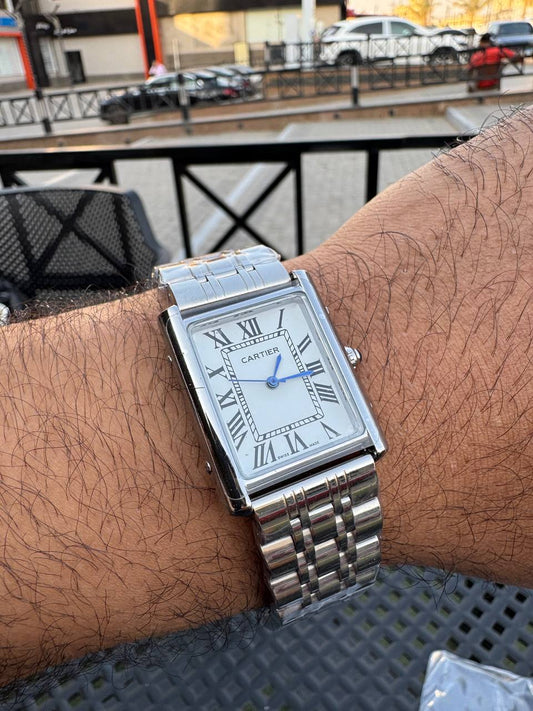 Cartier tank stainless steel
