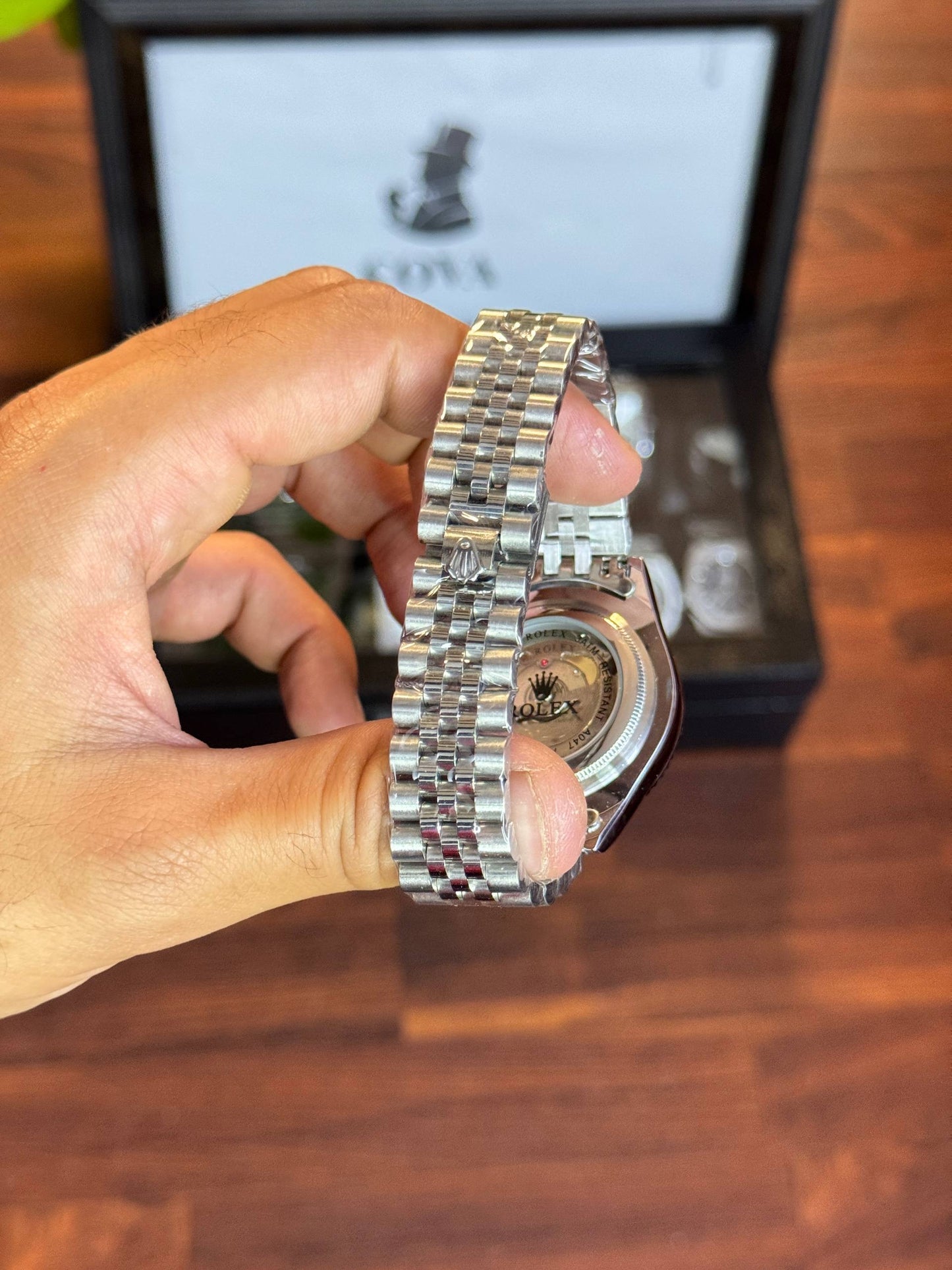 Rolex Datejust Silver Stainless Steel, Quartz Movement Open Case